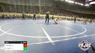 76 lbs Consi Of 16 #1 - Logan Whited, Perry Wrestling Academy vs Kase Frith, Duncan Demon Wrestling