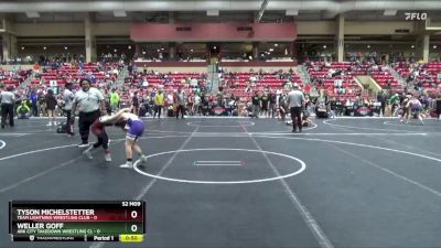 82 lbs Quarterfinal - Weller Goff, Ark City Takedown Wrestling Cl vs Tyson Michelstetter, Team Lightning Wrestling Club