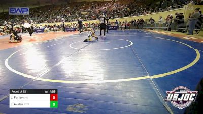 52 lbs Round Of 32 - Loxus Farley, Chickasha Youth Wrestling vs Liam Avalos, Standfast