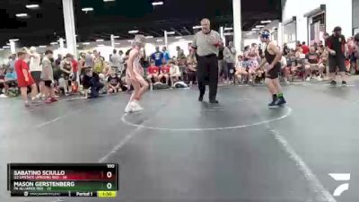 100 lbs Round 1 (8 Team) - Mason Gerstenberg, PA Alliance Red vs Sabatino Sciullo, U2 Upstate Uprising Red