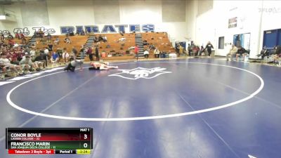 174 lbs Round 1 (16 Team) - Conor Boyle, Lassen College vs Francisco Marin, San Joaquin Delta College