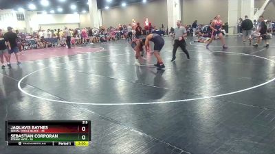 215 lbs Semis & 1st Wrestleback (8 Team) - Sebastian Corporan, Straw Hats vs Jaquavis Baynes, Social Circle Black