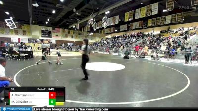 56 lbs Round 1 - Kevin Gonzalez, Cobras Wrestling vs Austin Gramann, Rancho Bernardo Wrestling Club