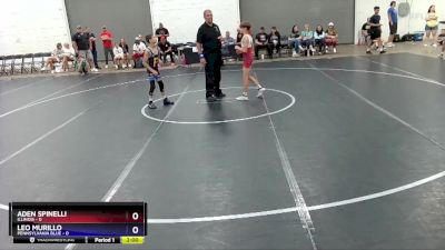 77 lbs Semis & 1st Wrestleback (8 Team) - Aden Spinelli, Illinois vs Leo Murillo, Pennsylvania Blue