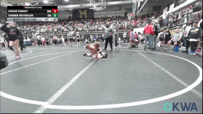 61 lbs Semifinal - Loxus Farley, Chickasha Youth Wrestling vs Tanner Reynolds, Shelton Wrestling Academy