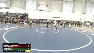 62-63 lbs Round 2 - Alina Fink, Colonie Wrestling vs Mickinzy Johnson ...