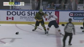 Carter Lowe vs Oskar Konobelj Fight | 2026 North Bay Battalion vs Barrie Colts | Oct 24
