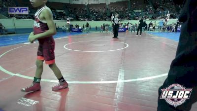 49 lbs Round Of 16 - Jensen Oss, Saints Wrestling Club vs Ashton Bell, Bison Takedown Club