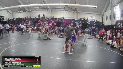 90 lbs Cons. Semi - Brandon Araya, Cane Bay Cobras vs Nolan Andrews, River Bluff Youth Wrestling