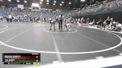 61 lbs Semifinal - Tae Berry, Ark City vs Brooks Ewertz, Clearwater Youth