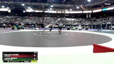 132 lbs Cons. Round 2 - Logan Bright, Gonzaga Prep vs William Satree, Riverton