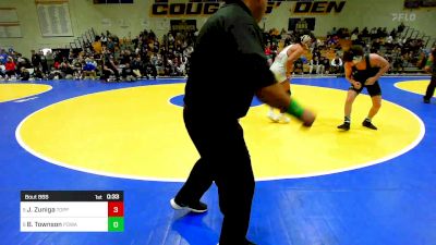 135 lbs Consolation - Justyce Zuniga, Toppenish (WA) vs Billy Townson, Poway