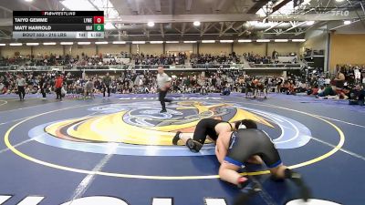 215 lbs Semifinal - Taiyo Gemme, Lyme-Old Lyme/WB vs Matt Harrold, Haverhill