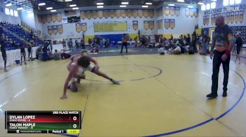 150 lbs Placement (16 Team) - Dylan Lopez, Eagle Empire vs Talon Maple, Funky Monkey