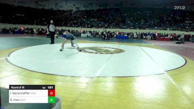 143 lbs Round Of 16 - Isaac Sensintaffar, Sand Springs vs Seth Inso, Berryhill Public Schools