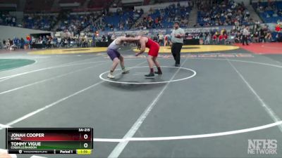 3A-215 lbs 5th Place Match - Tommy Vigue, Coquille/Bandon vs Jonah Cooper, Elmira