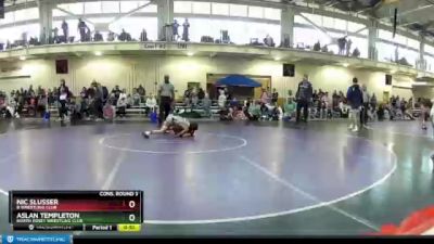 97 lbs Cons. Round 3 - Nic Slusser, B Wrestling Club vs Aslan Templeton, North Posey Wrestling Club