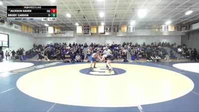 190 lbs Champ. Round 2 - Brody Carson, Fountain Valley vs Jackson Naven, Frontier