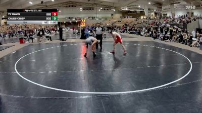 126 lbs Quarterfinals (8 Team) - Caleb Crisp, Bradley Central High School vs Ty Davis, Knoxville Halls High School