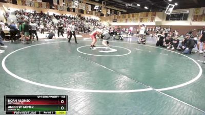 165 lbs Quarterfinal - Noah Alonso, Mantanona TC vs Andrew Gomez, GRANITE WC