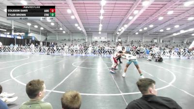 95 lbs Rr Rnd 2 - Coleson Santi, All-American Wrestling Club Blue vs Tyler Brown, Shore Thing Sharks