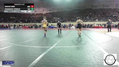 118 lbs Consi Of 16 #2 - Gracie Sims, Sand Springs Jr High vs Maddison Turman, Vian