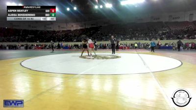 150 lbs Consi Of 16 #2 - Aspen Beatley, Davis vs Alissa Bekederemo, Union Girls JH