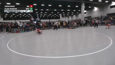 86 lbs Champ. Rd Of 64 - Slade Webster, Mat Pack Wrestling Club vs Owen Runge, Hawkeye Wrestling Academy
