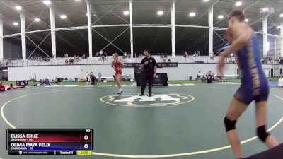 90 lbs Round 3 (6 Team) - Ivy Mullin, Oklahoma vs Breanna Bragg, California