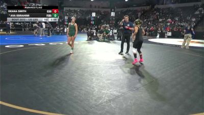 120 lbs Round Of 32 - Deana Smith, Kennedy (SJ) vs Ava Ebrahimi, Poway (SD)