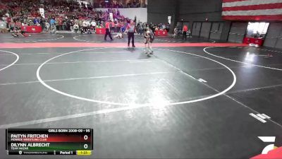 95 lbs Round 1 - Dilynn Albrecht, Team Nazar vs Paityn Fritchen, Monroe Wrestling Club