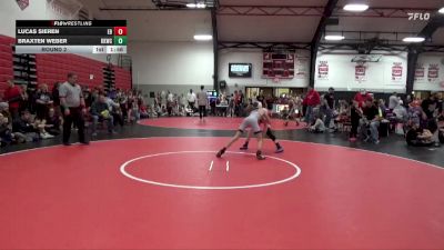 110-120 lbs Round 2 - Braxten Weber, Keokuk Kids Wrestling Club vs Lucas Sieren, English Valleys Mat Club
