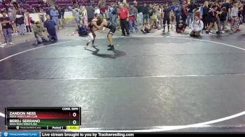 97 lbs Cons. Semi - Zandon Ness, Ridge Wrestling Club vs Berdj Serrano, Gold Rush Wrestling
