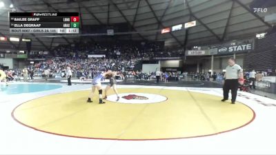 Girls 2A 145 lbs Champ. Round 1 - Bailee Graff, R. A. Long (Girls) vs Ella DeGraaf, Anacortes (Girls)
