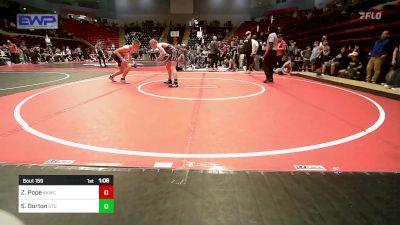 110 lbs Semifinal - Zander Pope, Keystone Kids Wrestling Club vs Sawyer Dorton, Grove Takedown Club