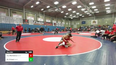 144 lbs Round Of 16 - Diego Montalvo, Buchanan vs Braden Priest, Bakersfield