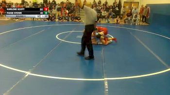 145 lbs Round 2 - Karlene Scott, Benson High School vs Paige Stowe, Crismon