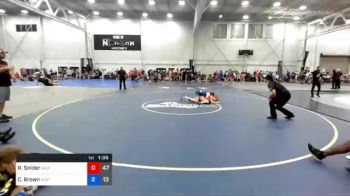 134 lbs Semifinal - Raegan Snider, Misfits Kick Start vs Camryn Brown, Misfits Live Wire