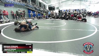 130 lbs Semis (4 Team) - Brogan Sterling, East Kansas Eagles Red vs Tiberius Deane, Kansas Mayhem