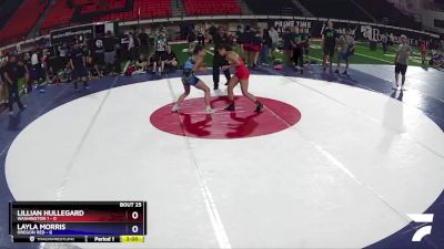 120 lbs Round 4 (16 Team) - Lillian Hullegard, Washington 1 vs Layla Morris, Oregon Red