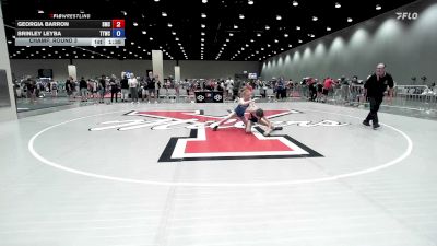 81 lbs Champ. Round 3 - Georgia Barron, Spartan Mat Club vs Brinley Leyba, Team Tulsa Wrestling Club