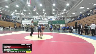 120 lbs Champ. Round 1 - Brandon Reynaga, Vista Murrieta vs Eric Han, Torrey Pines