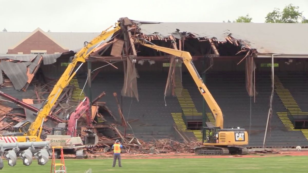 Demolition Of Hayward Field Begins