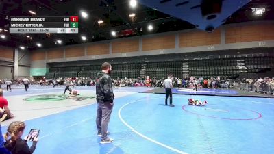 35-38 lbs Round 2 - Harrigan Brandt, Fallon Outlaws WC vs Mickey Ritter Jr., Fallon Outlaws WC