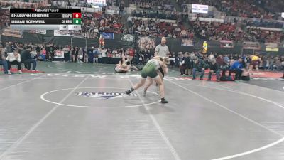 G - 115 lbs Cons. Round 2 - Lillian Rothwell, Columbus (Girls) vs Shaelynn Sinerius, Helena Capital (Girls)