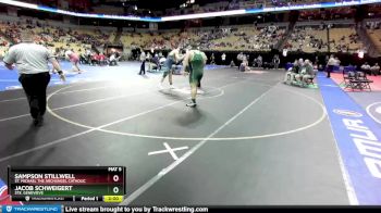 285 Class 2 lbs Quarterfinal - Sampson Stillwell, St. Michael The Archangel Catholic vs Jacob Schweigert, Ste. Genevieve