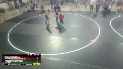 103-110 lbs Round 1 - Rhea Christian, Wrecking Crew Wrestling Club vs Kaiden Thompson, Colorado