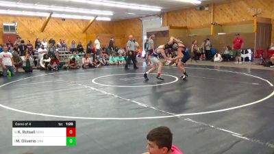 110 lbs Consi Of 4 - Kaden Rotsell, Verona vs Milo Oliverio, Canisteo