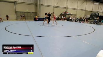 120 lbs Round 2 (6 Team) - Savannah Talmadge, California Blue vs Isabel Urbina, North Carolina