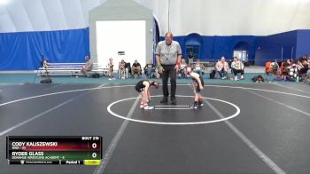 40 lbs Round 3 - Cody Kaliszewski, DWA vs Ryder Glass, Donahue Wrestling Academy